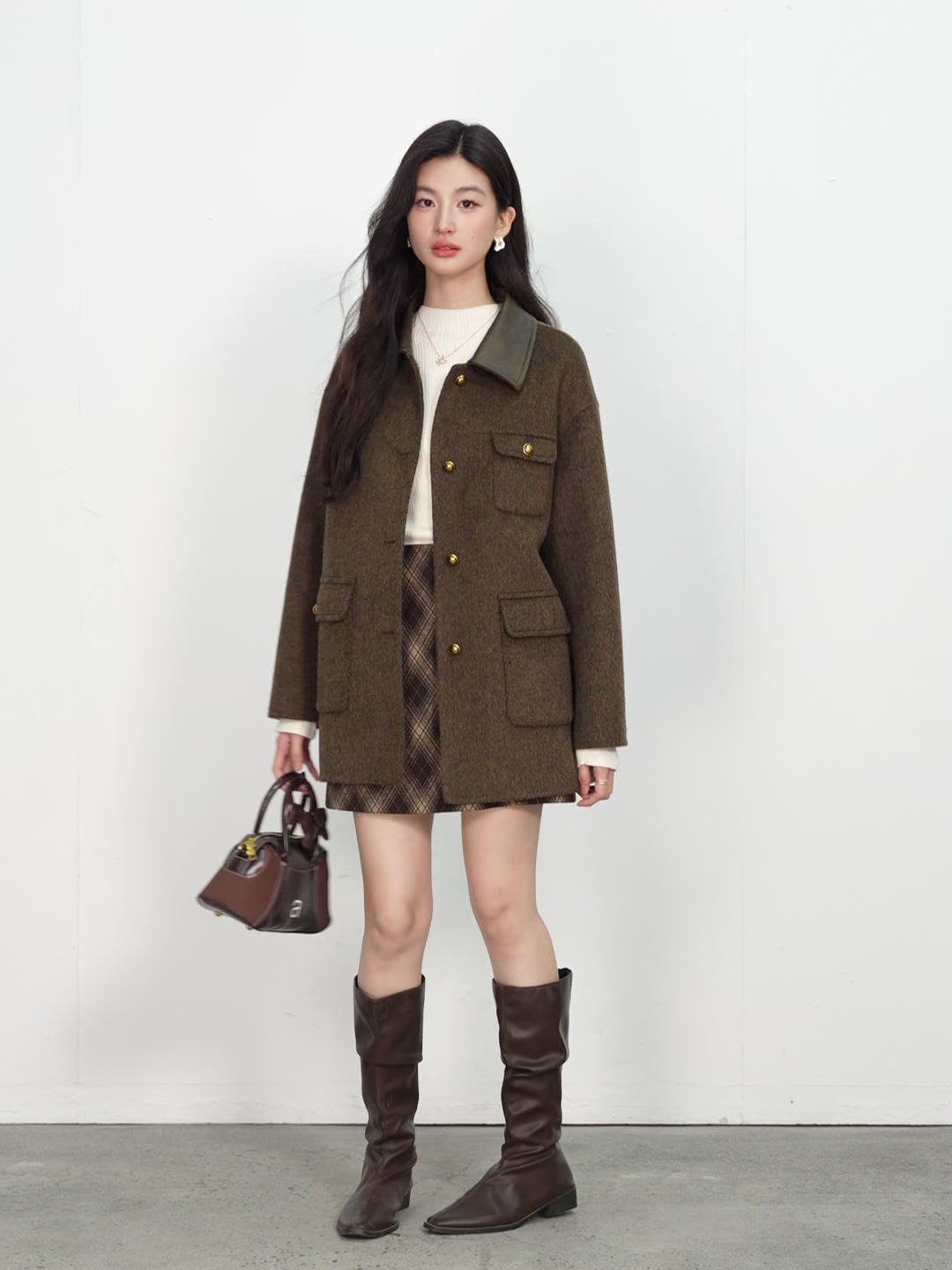 25冬新品！秋水伊人双面呢外套，经典落肩款，质感与温度并存！