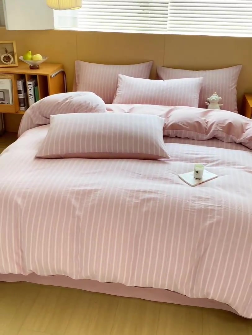 MUJI条纹四件套｜宿舍党必入！软糯到不想起床的幸福感