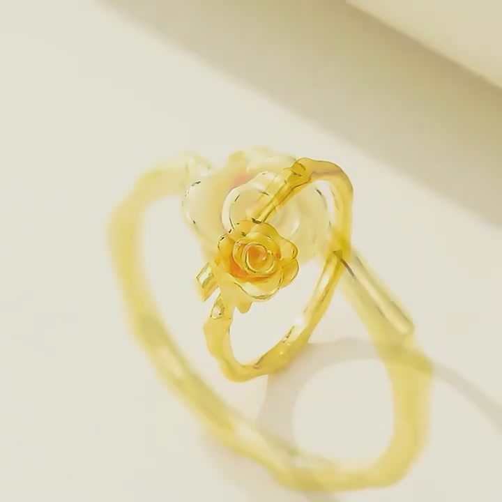 顽石记【荆棘玫瑰】古法鎏金开口戒指：81块8，我买了个“扎手”的浪漫