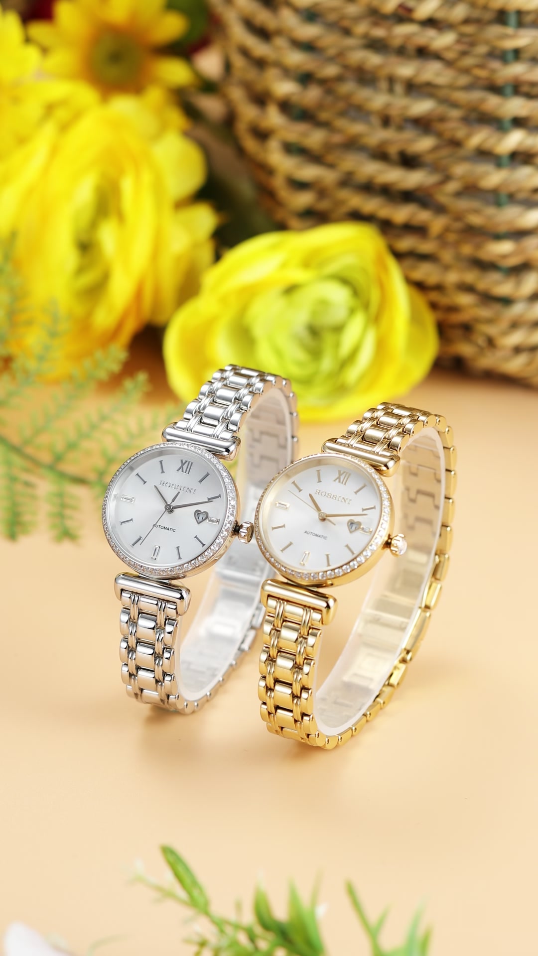 罗西尼心动系列小金表，少女心爆棚的机械表！