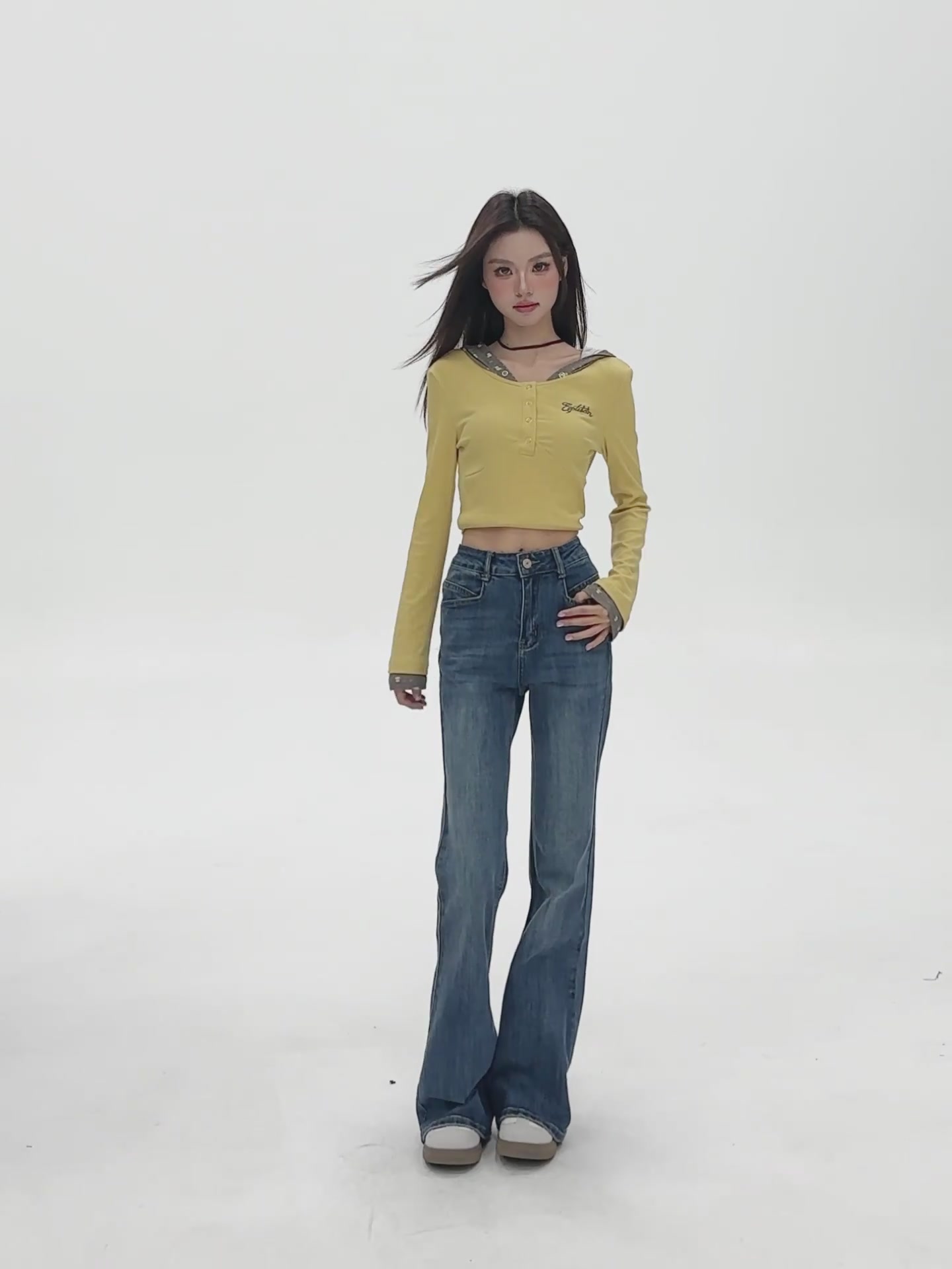 复古蓝甜辣马蹄裤，提臀显瘦不贴腿！春季穿搭新宠💙