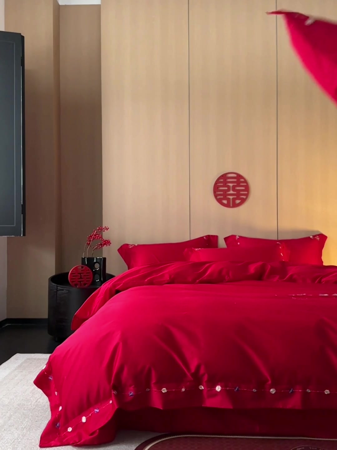 结婚四件套大测评！浮影A类婚庆100S长绒棉，这质感绝了！