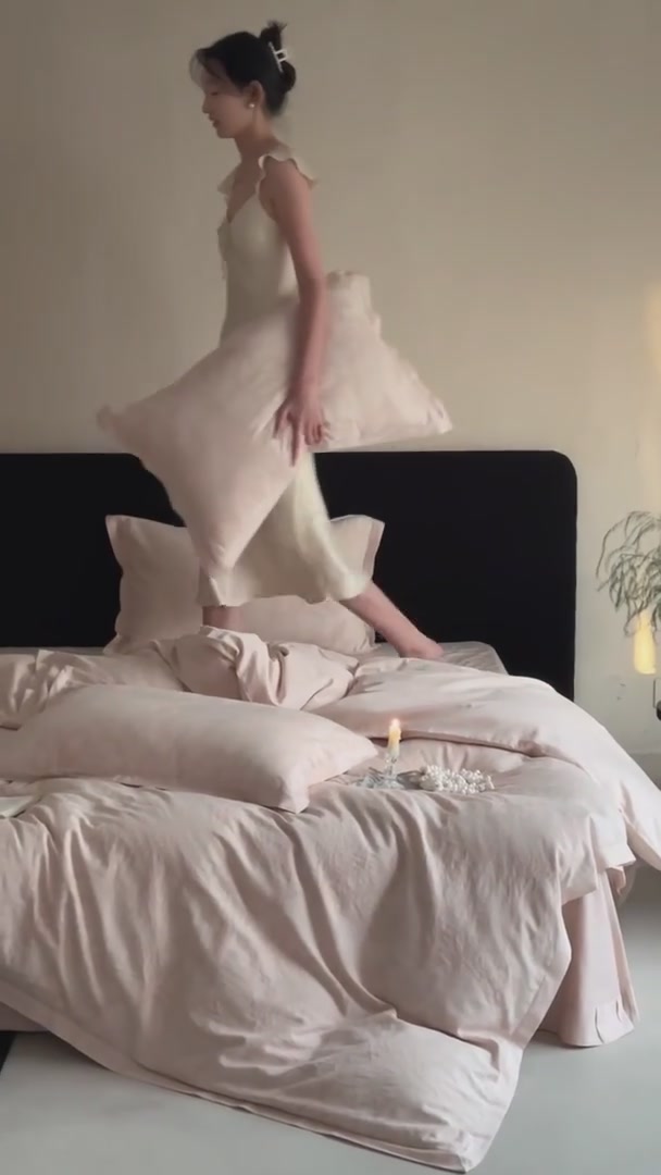 保睿利斯四件套：睡在云端的棉柔魔法，绿粉紫咖的治愈系梦境