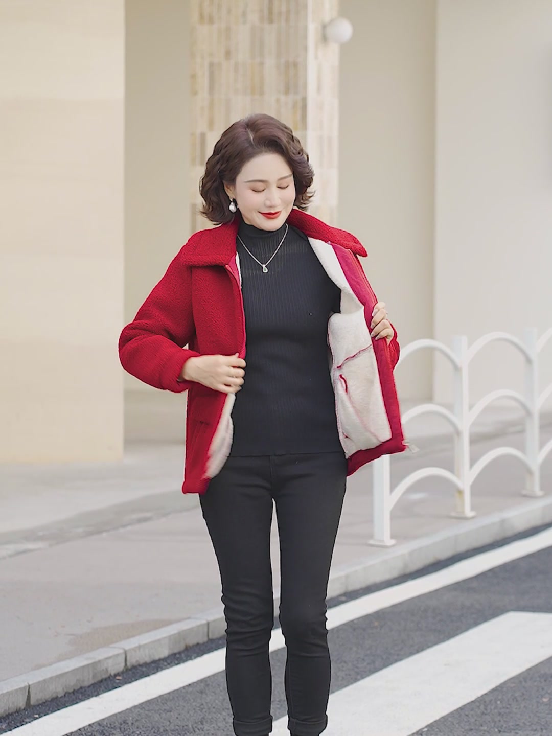 给妈妈买的保暖外套，她穿上后直夸我眼光好！