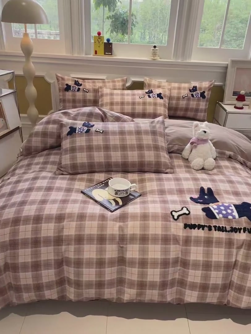 池羽四件套，磨毛加厚纯棉，这个冬天我暖了！