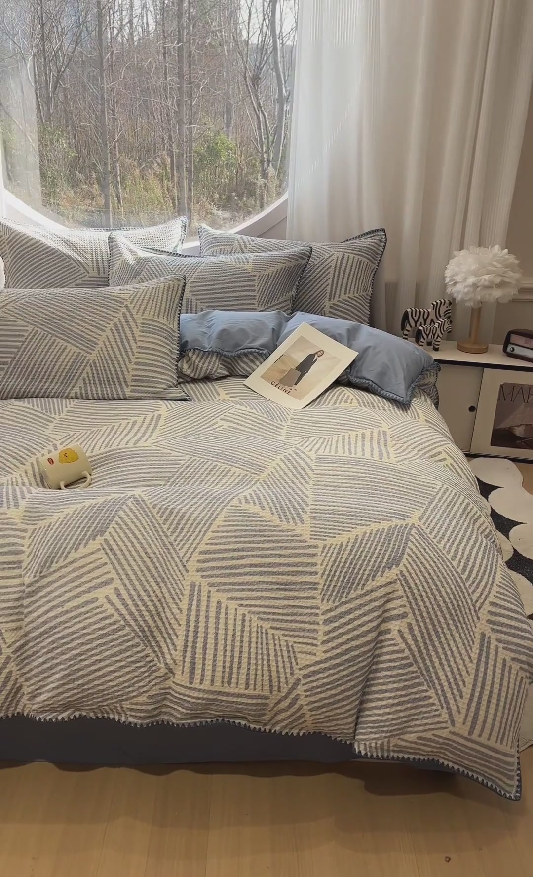 池羽华夫格四件套：睡在云朵上的高级感，但价格让我肉疼！