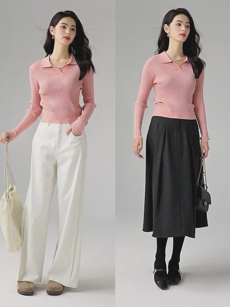 春天必入！这件莱赛尔翻领针织衫，气质又百搭，我直接爱了💕