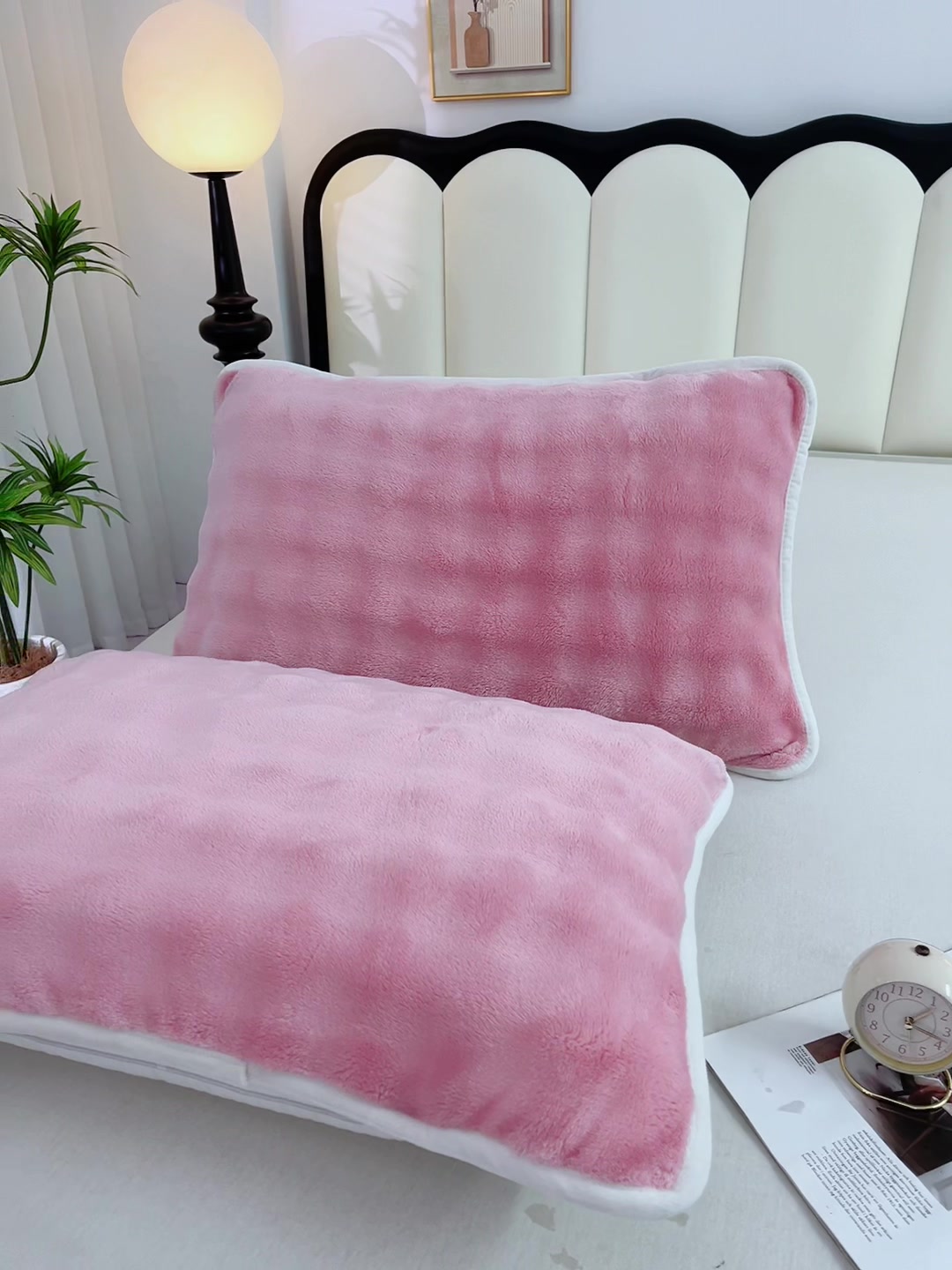 巧洛维兔绒枕巾：柔软到让你秒睡，防侧滑设计太贴心！