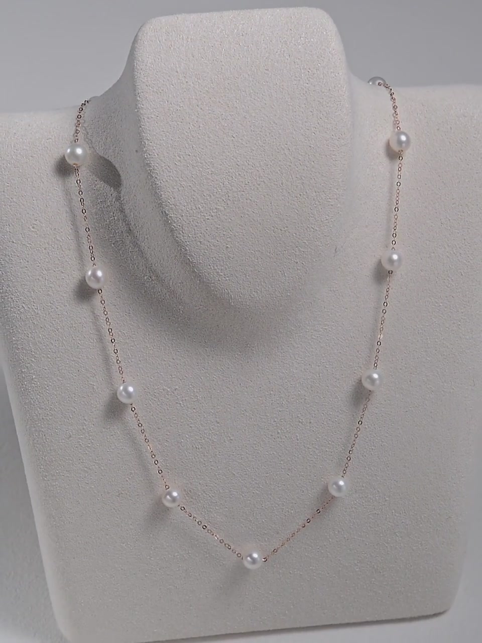 佰色传情BRI.R 18K金淡水珍珠项链，小香风锁骨链的浪漫与纠结