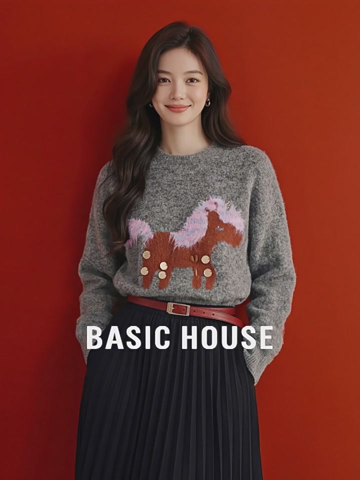 复古小马毛衣上身记：是温柔，也是俏皮