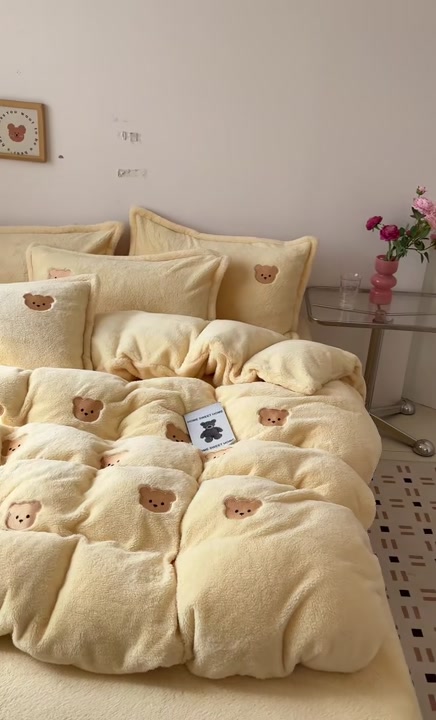 萌宠北极绒四件套，冬天赖床的终极理由！