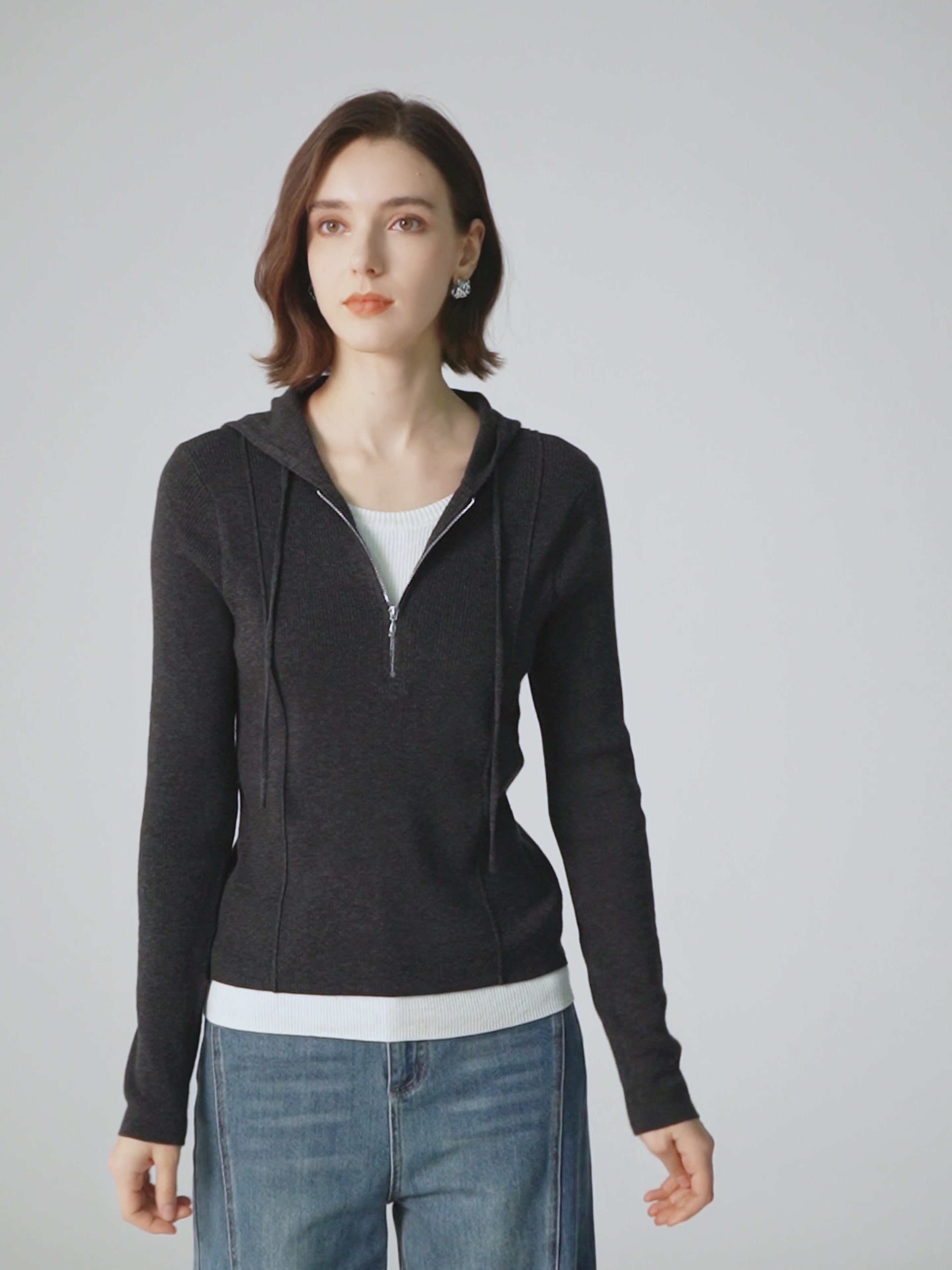 假两件针织衫穿搭｜轻松打造慵懒时髦感✨