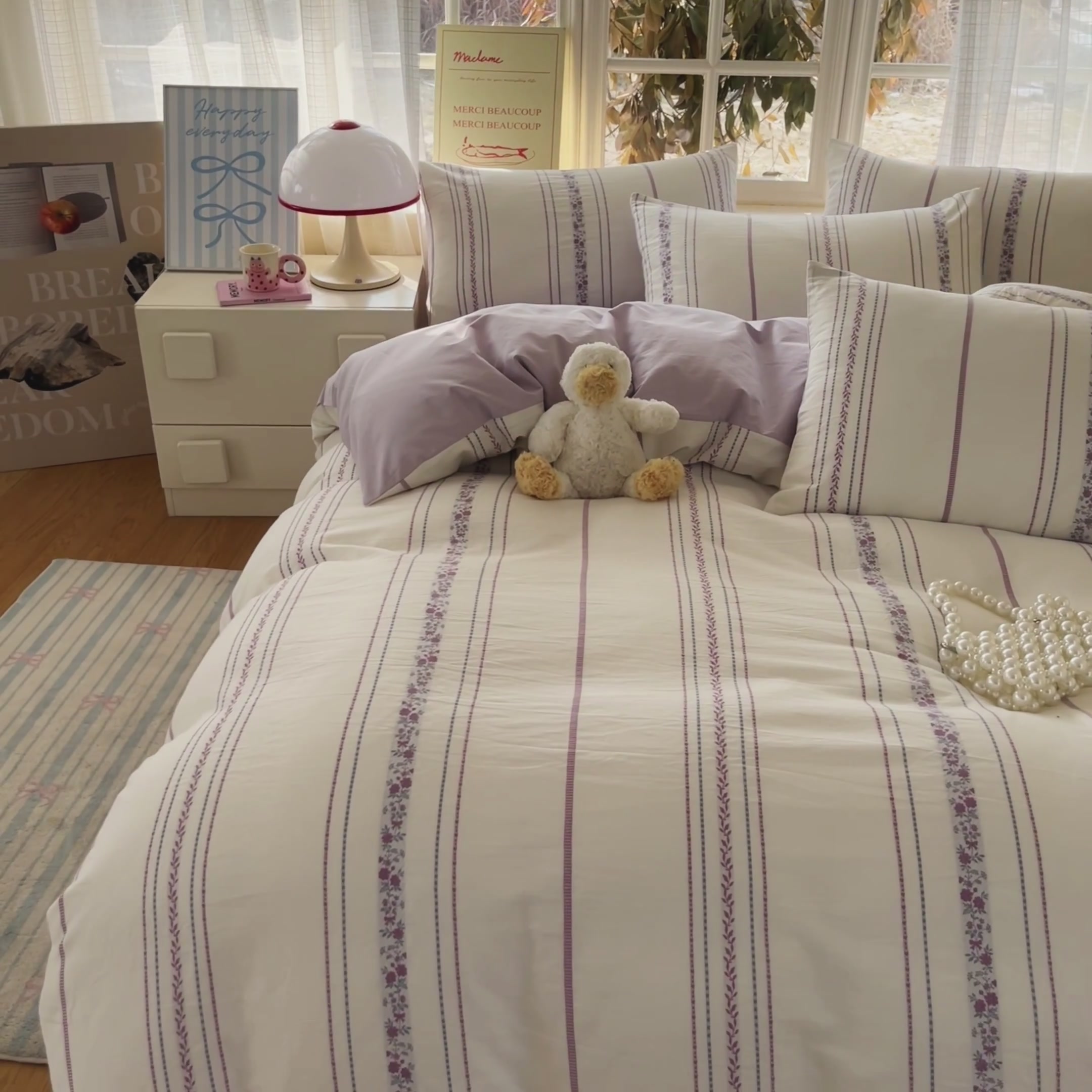 池羽四件套体验：水洗棉的温柔，简约风的治愈