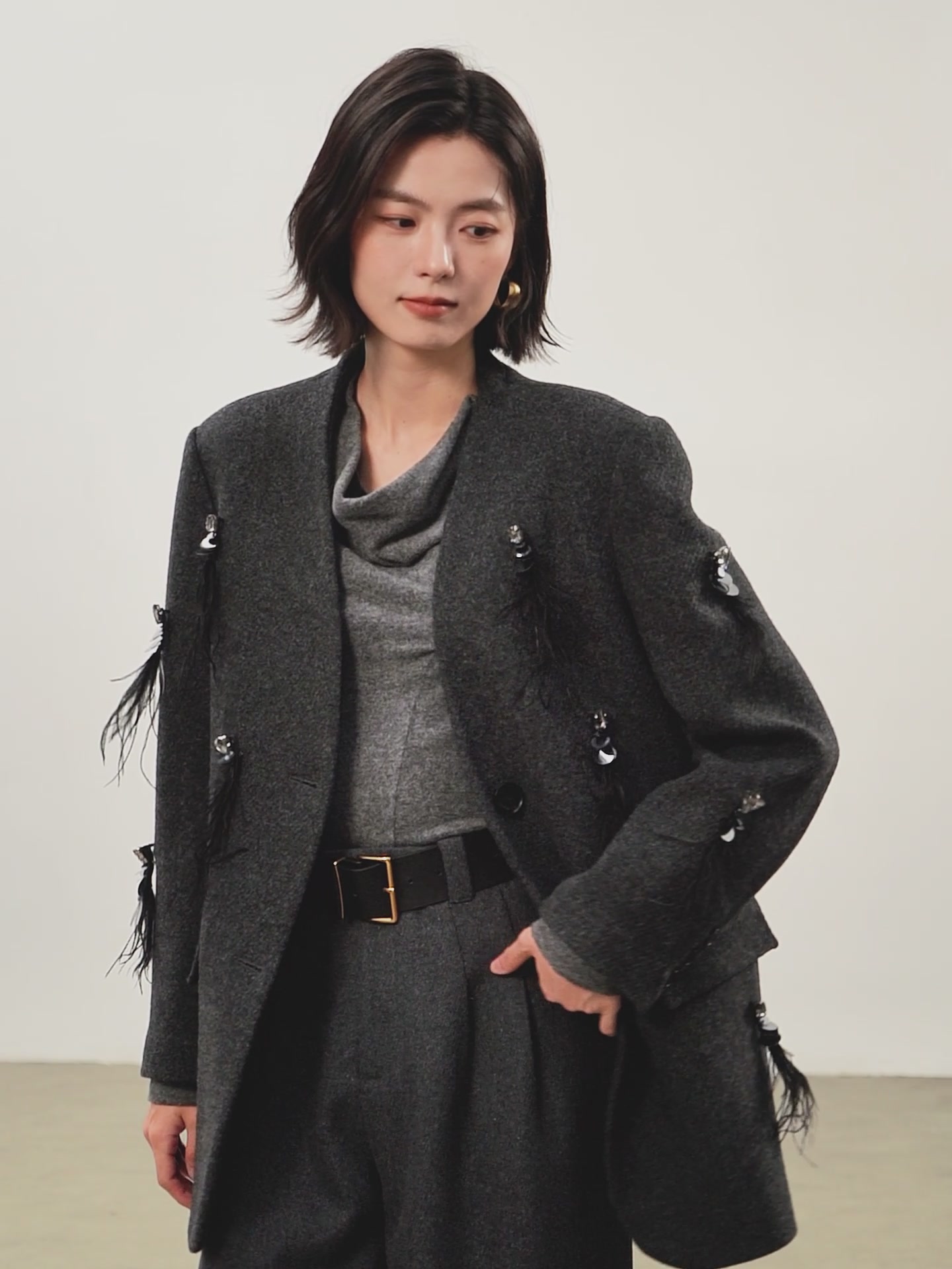 佧茜文静奢风全羊毛西装：千元价位穿出万元质感，职场人必入！