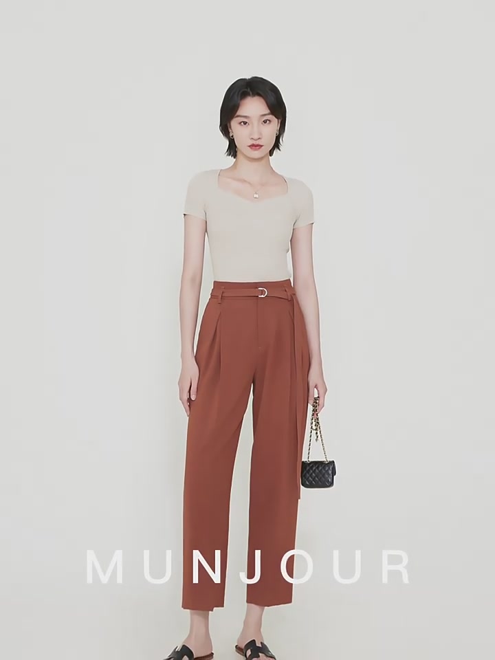 一条能让你“瘦”出高级感的裤子:munjour醋酸九分裤体验 第1张图片