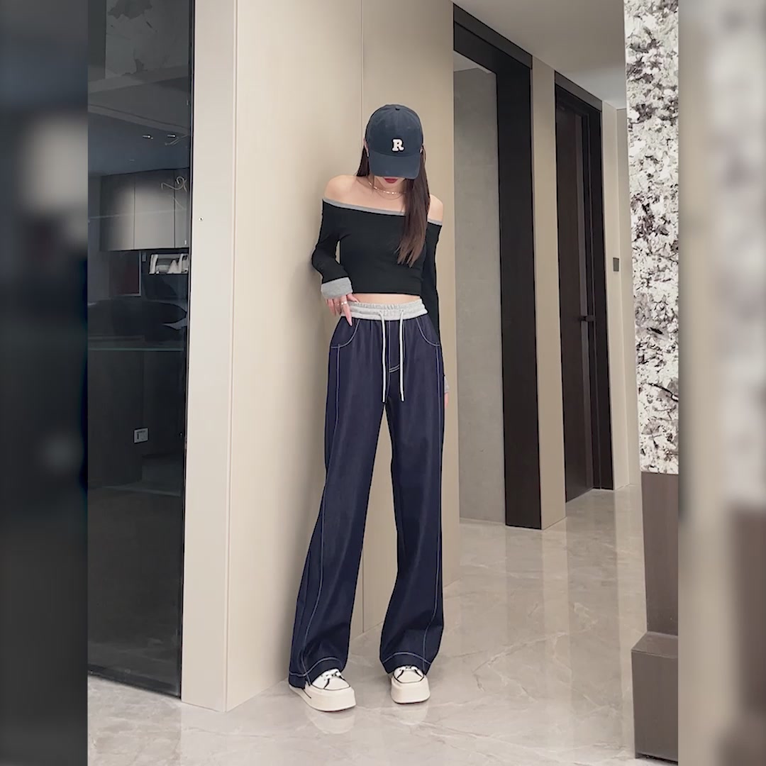 韩左韩右的香蕉弯刀牛仔裤，穿出春夏新高度！