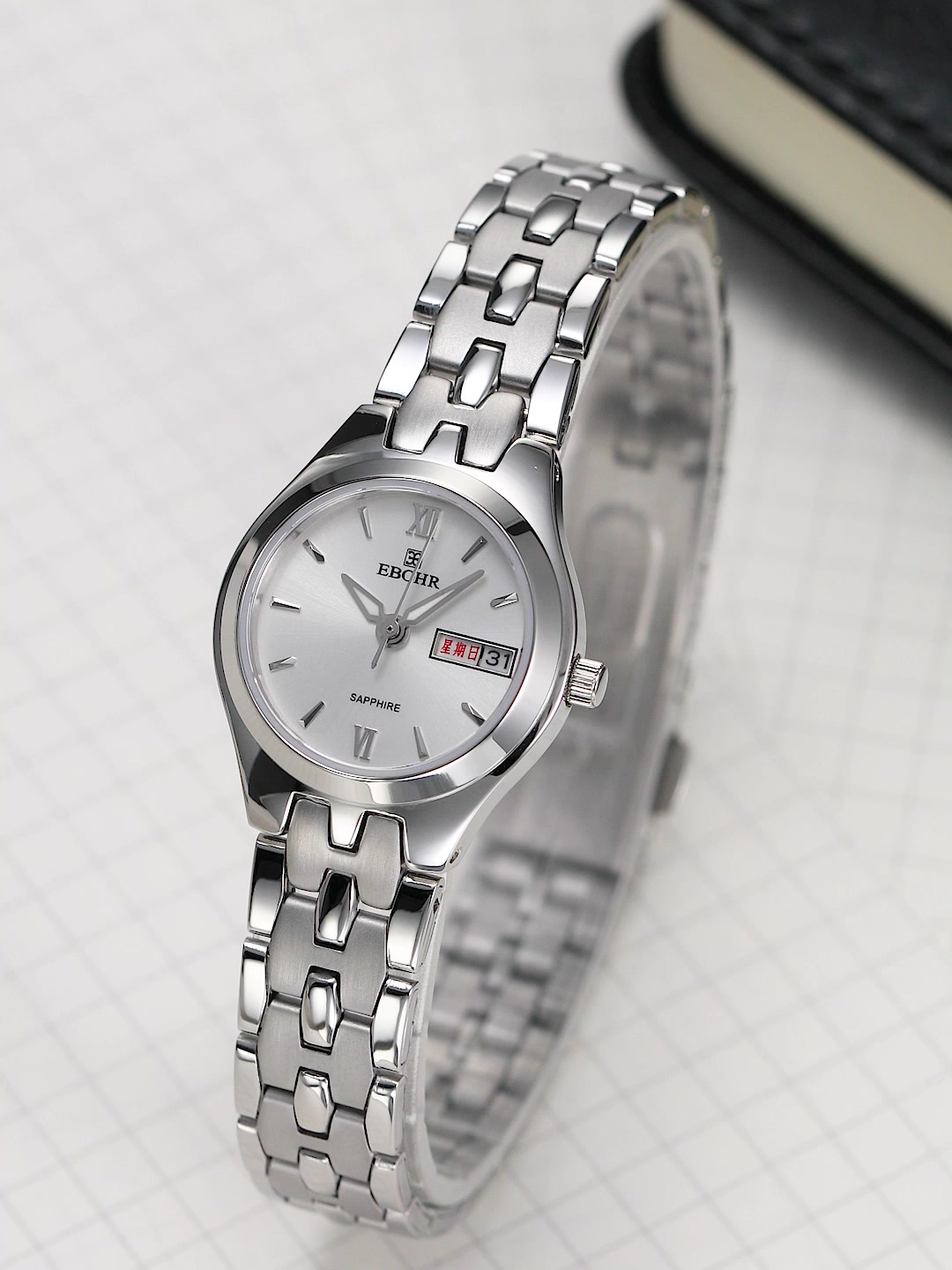 依波表EBOHR女士石英表：简约钢带下的文艺日常