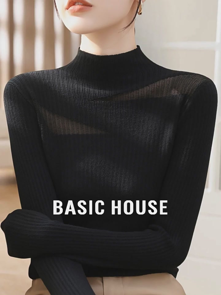 百家好BASICHOUSE镂空针织衫：春季打底界的“氛围感”选手